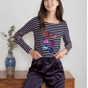 Boden Christmas Brenton Long Sleeve Top, New with Tags